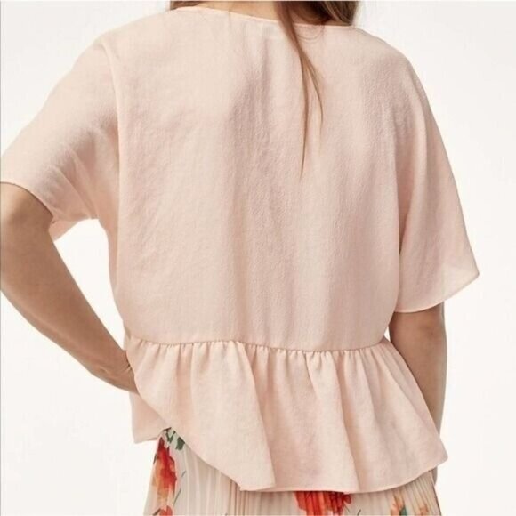 Aritzia Wilfred Macee Short Sleeve Peplum Blouse Size‎ XXS - Picture 2 of 8